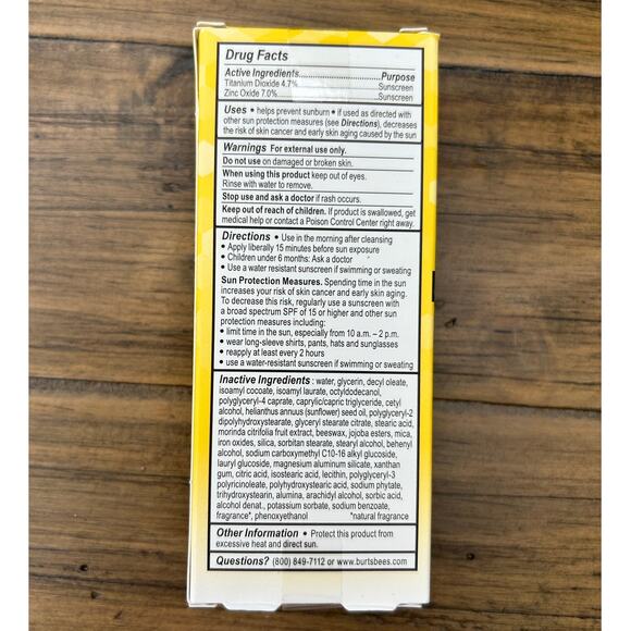 Burt's Bees BB Cream Light Medium Tinted Moisturizer SPF 15 Exp 3/25 LOT of 2 - Picture 7 of 7